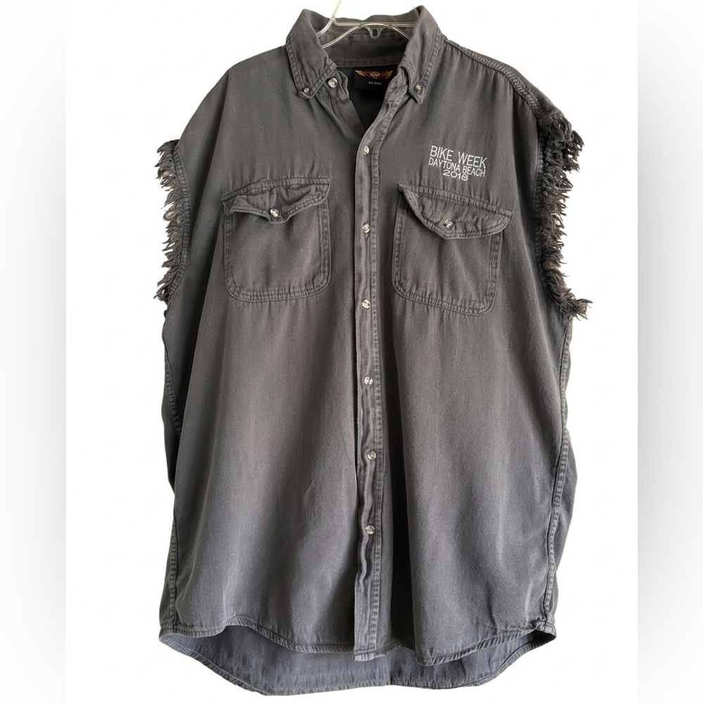 2018 Daytona Bike Week 77th Anniv. Biker Vest Shirt Men’s 2XL